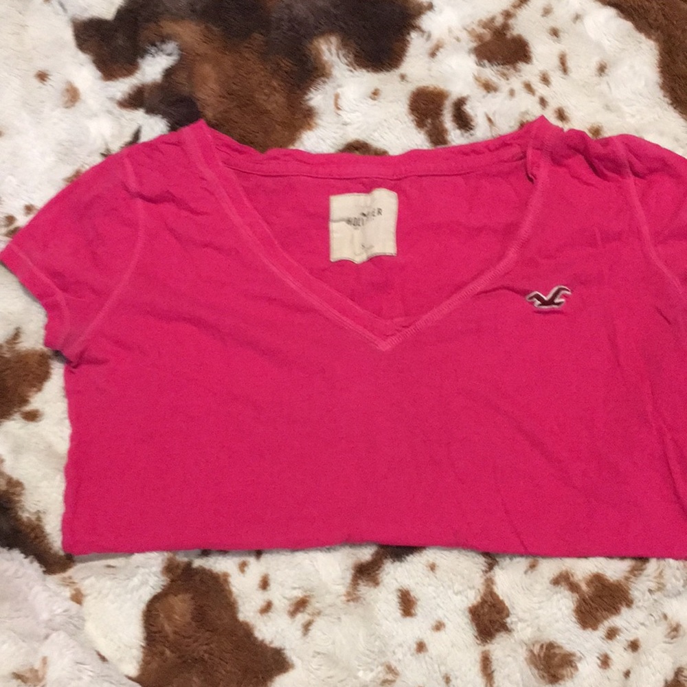 Pink hollister T shirt